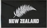 New Zealand "Silver Fern" Flag - 3 foot by 5 foot Polyester (NEW)