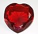 Diamond Jewel Paperweight 80mm Ruby Heart Shaped Cut