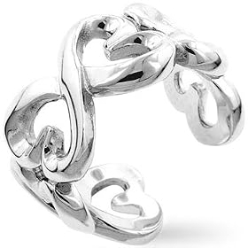 Sterling Silver Ring Rhodium Plated