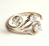 14k Cubic Zirconia CZ Scroll Toe Ring
