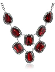 Adia Kibur Large and Small Shaped Crystal Necklace, 16"