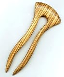 5 inch Hair Fork Ursula Style Natural Zebrawood