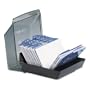 Rolodex 67197 Rolodex Covered Tray Business Card File, 100-Card Capacity, 50 Sleeves, BK/SKE