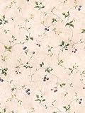 Country Basket & Berries Fruits Flowers and Vines Wallpaper