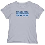 T-Shirt Woman Silver Gray  Drink Team Romania  Country