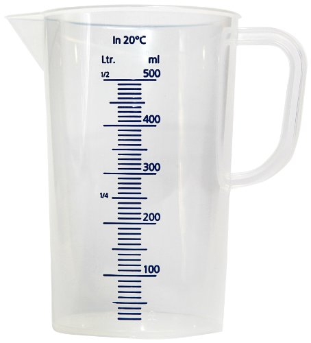 CapitolBrand CBV-V614081-E1 Polypropylene 1000m L  Low Form Plastic Griffin Beaker, 100m L, Blue