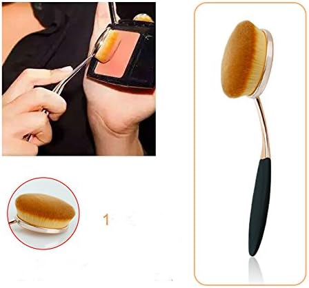 Ciyee® Rose Gold with black makeup brush blush brush plastic oval makeup brush synthetic makeup brushes makeup nylon brushes with box (BZHJ-1)