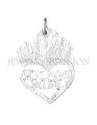 Rhodium-Plated 925 Sterling Silver Firemans Wife Pendant
