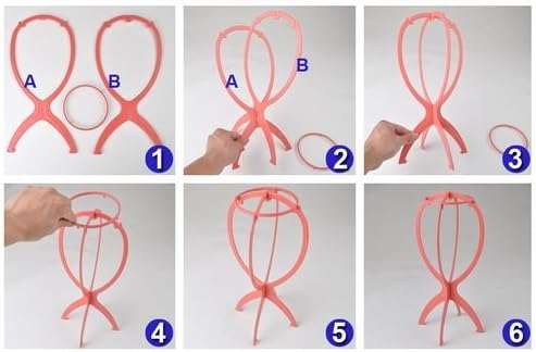 LEMO AmoVee Wig Stand, Portable Wig Stand, Wig Dryer Pack of 6