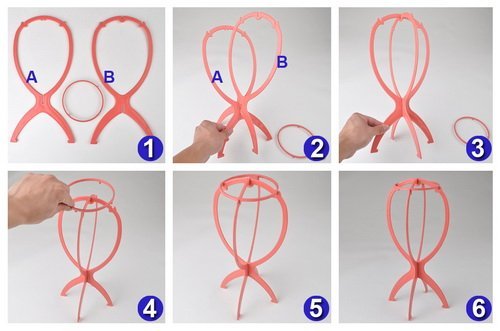 LEMO AmoVee Wig Stand, Portable Wig Stand, Wig Dryer Pack of 6