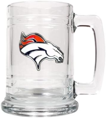 NFL Denver Broncos Glass Tankard 15oz