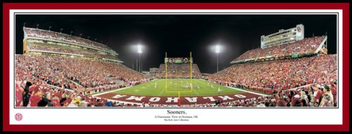 Buy University of Oklahoma Sooners Football Framed and Matted Panoramic Print by MyTeamPrints