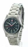 Swiss Watches:Wenger Swiss Military Women's 72986 Field Black Dial Steel Bracelet Military Watch