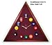 Cherry Triangle Billiard Clock Wine Mali Felt