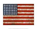 Flag, 1954-55 by Jasper Johns. Size 11.65 inches width by 8.00 inches height. High Quality Art Poster Print