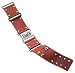 D&G brown leather bracelet with stainless steel D&G logo plate and studs