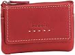 Fossil Womens Leather Coin Purse - Pop Stitch Key Coin Purse (Color: Red)