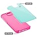 HTC One A9 Case, RANZ® Hot Pink with Aqua Blue Hard Impact Dual Layer Shockproof Bumper Case For HTC One A9