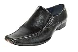 POWER BLACK DRESS 4 SUCCESS QUALITY ALL GENUINE LEATHER LINED UPPERS SLIP ON FASHION MEN SHOE. Designer 4*EVER GREEN at AMERICAN SHOE FACTORY Style # A6 BLACK BEAUTY LEATHER POINTS