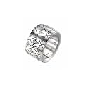 JOOP Ring Silber mit Blumenmuster, farbig gefüllt, JPRG90525A