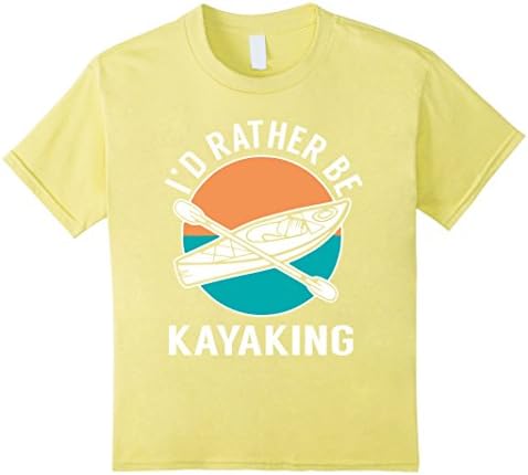I'd Rather Be Kayaking T-Shirt - Kids 8 - Lemon