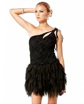 Raw Fringed One Shoulder Dress