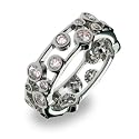 Sterling Silver Cubic Zirconia Bubbles Band