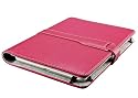 M-Edge Prodigy Genuine Leather Kindle Jacket with Hinge (Fits 6" Display, Latest Generation Kindle), Pebbled Fuchsia