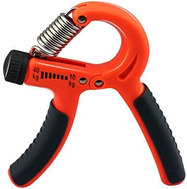 Hand Grip Strengthener - Quickly Increase Hand Wrist Finger Forearm Strength With The Best Hand Exerciser - Easy Adjustable- Perfect for Musicians Athletes and Hand Rehabilitation Exercising (ORANGE)