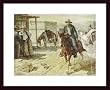 Art Poster Wood Framed Print - Enter the Law - Artist: Edmond F. Ward- Poster Size: 18 X 24