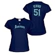 Ichiro Suzuki Seattle Mariners Navy Name and Number T-Shirt by Majestic