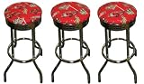 Review The Furniture Cove  / 3 Red Fire Fighter / Fire Man Specialty Barstools Set