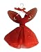 6" Fairy Whispers Red Glitter Ballerina Dress Christmas Ornament