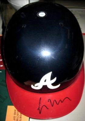 Greg Maddux Atlanta Braves Signed Full Size Batting Helmet W/coa - Autographed MLB Helmets and Hats