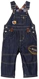 Little Me Baby-Boys Infant Quarterback Overall, Denim, 18 Months