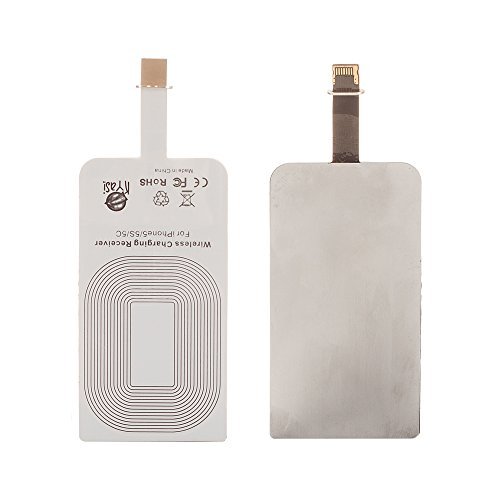 Kyasi Qi Enabled Power To Go Ultra Thin Wireless Qi Receiver Adapter for iPhone 6 and iPhone 6 Plus Works with Almost Any Existing Case Black