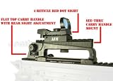 AR15 M4 DETACHABLE CARRY HANDLE MOUNT WITH 4 RETICLE RED DOT SIGHT