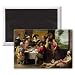 The Parable of the Rich Man and Lazarus (oil.. - 3x2 inch Fridge Magnet - large magnetic button - Magnet