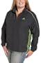 adidas Women's Plus 3-Stripe Wind Jacket, Rubia Grey/Rave Green, 2X