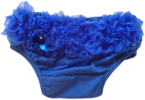 Ftbstyle Lovely Ruffle Lace Flowers Panties Diaper Bloomer Nappy Cover 3 Colors (Blue)