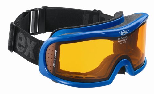 UVEX Vision L Optic Over-the-Glasses Ski Goggle,China Blue Frame with Double Gold Lite Lens