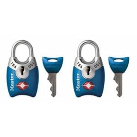 Master Lock 4689TBLU TSA Accepted Luggage Locks with Keys, Blue