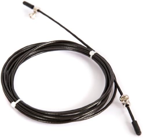 CSX - Spare Replacement Jump Rope Custom Wire Cable -10ft / 3m - Black - Adjustable Length with Screws and End Caps Included - 2.5mm Thickness - Suitable for CSX Pro Speed 3000, CSX Pro Speed XL