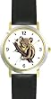 Koala on Branch - Koala Bear Animal - WATCHBUDDY&reg; DELUXE TWO-TONE THEME WATCH - Arabic Numbers - Black Leather Strap-Women's Size-Small
