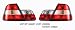99 00-01 BMW E46 2DR COUPE 3-SERIES 323/328/330 RED/CLEAR TAIL LIGHTS TAIL LAMP
