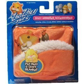 Zhu Zhu Pets Hamster Blanket and Bed - Orange