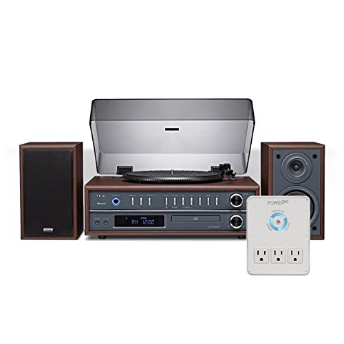 TEAC LP-P1000 Turntable Stereo System With Bluetooth/CD/Radio (Cherry) w/ Power Adaptor Charging Dock