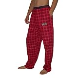 Mens NBA Cleveland Cavaliers Plaid Cotton Thermal Sleepwear / Pajama Pants - Red & Black (Size: L)