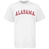 Alabama Crimson Tide White Vertical Arch T-shirt