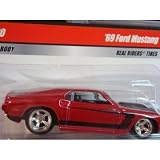 Larrys Garage Series Hot Wheels '69 Mustang Real Rider Red Deep Dish Scattered Chrome 1/64 Scale Collector